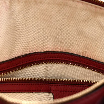 Gucci Monogram Cellarius Calfskin Vintage Web Medium Boston  Beige Ebony Soft Burgundy Peonia Flower 12 of 12