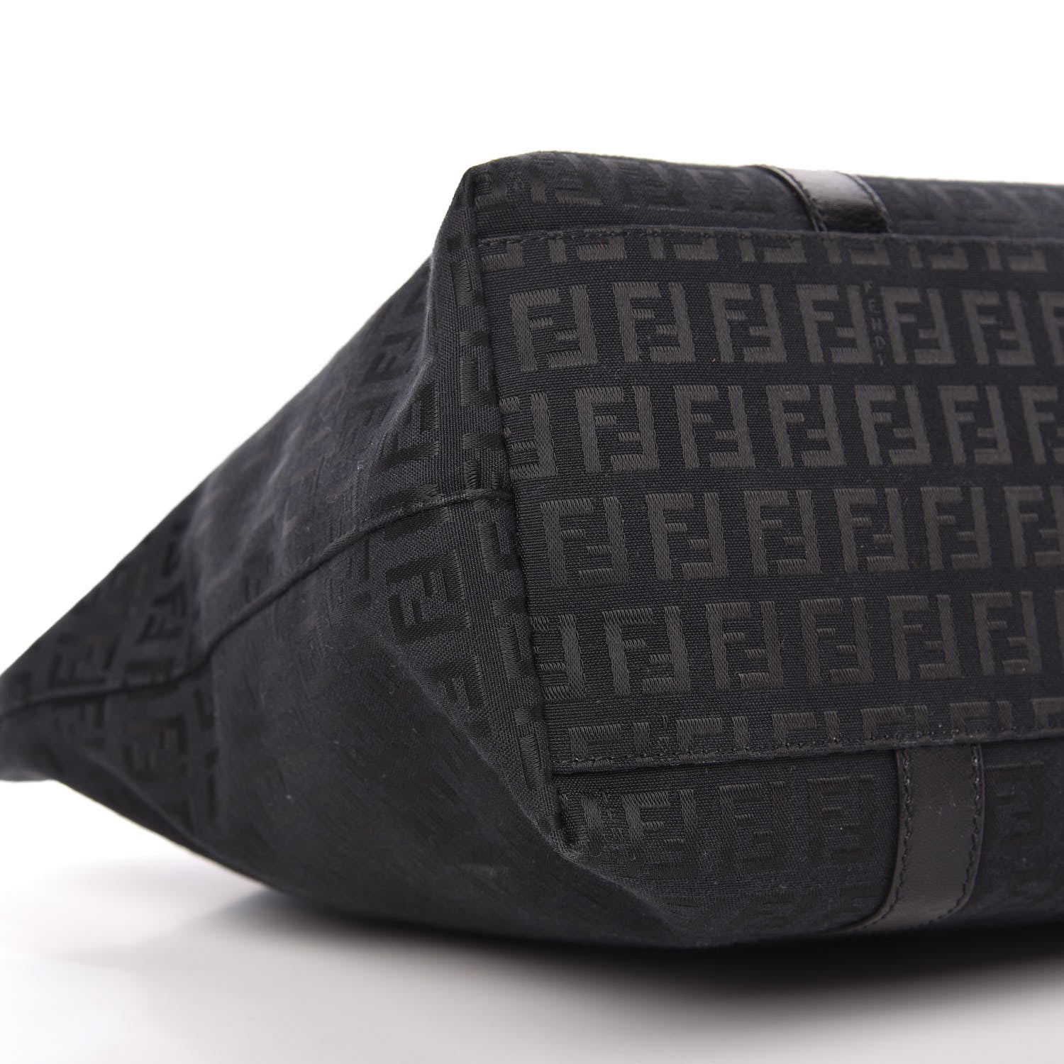 Fendi Zucchino Large Charm Shopping Tote Black 6 of 11