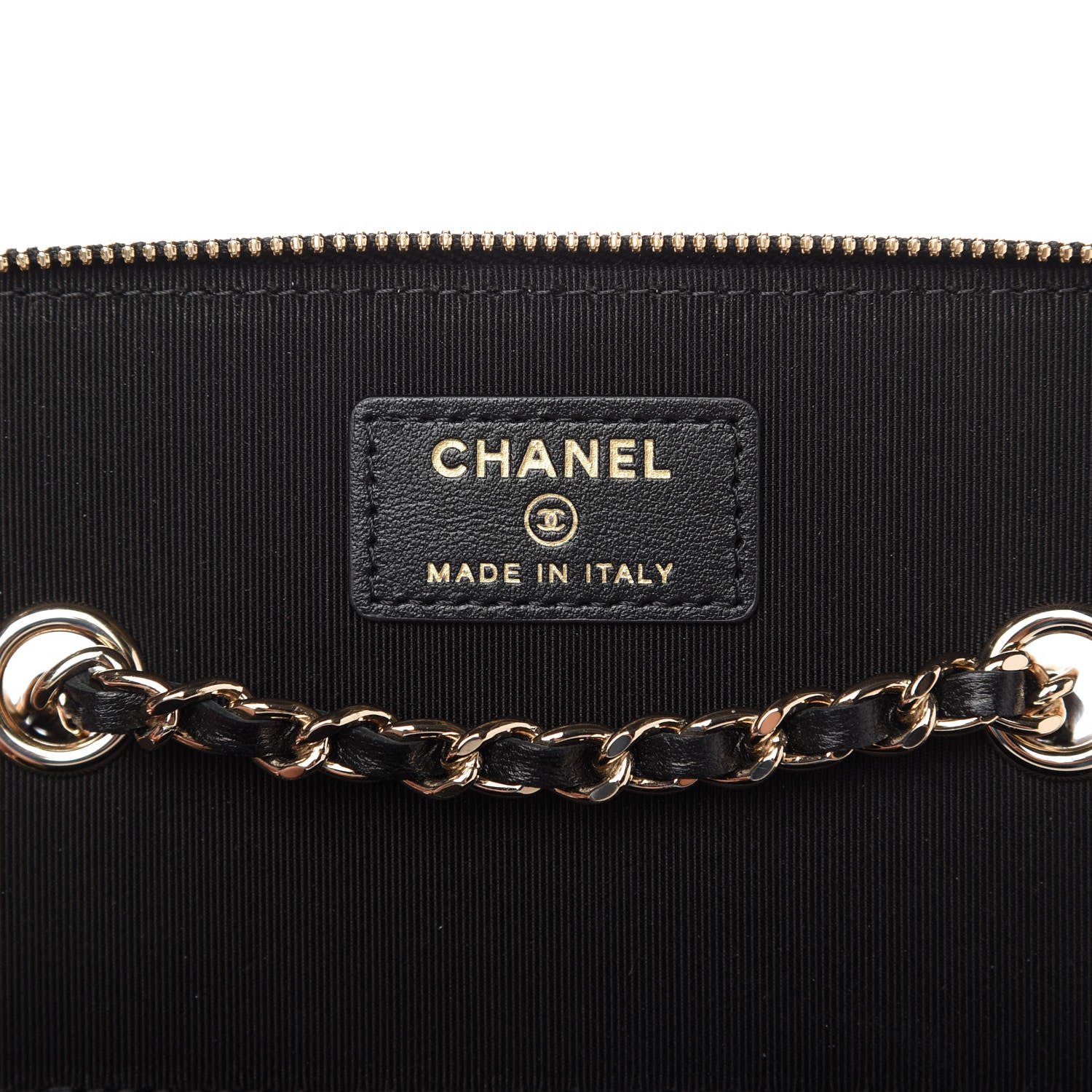 Chanel Lambskin Camellia Embossed Small Vanity Case With Chain Black 8 of 11