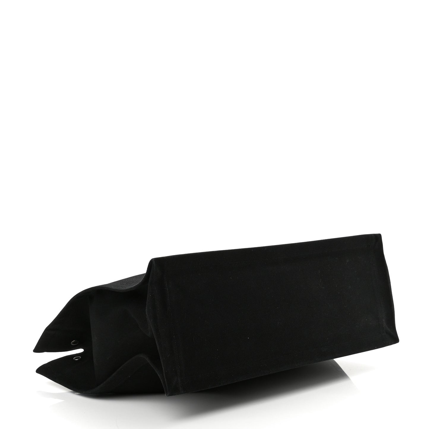 Linen Calfskin Rive Gauche Tote Black