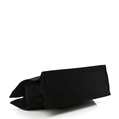 Saint Laurent Linen Calfskin Rive Gauche Tote Black 4 of 10