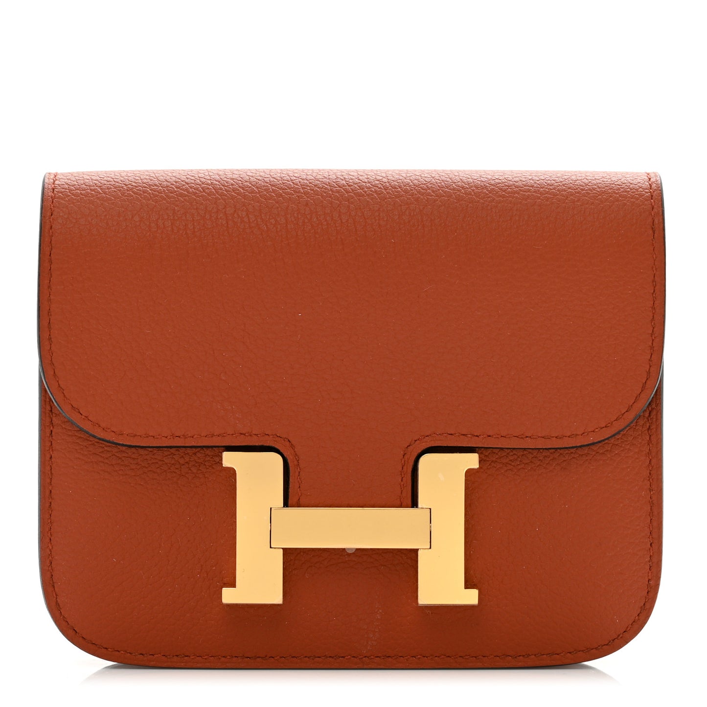 Evercolor Bi-Color Constance Slim Wallet Terre Battue Capucine
