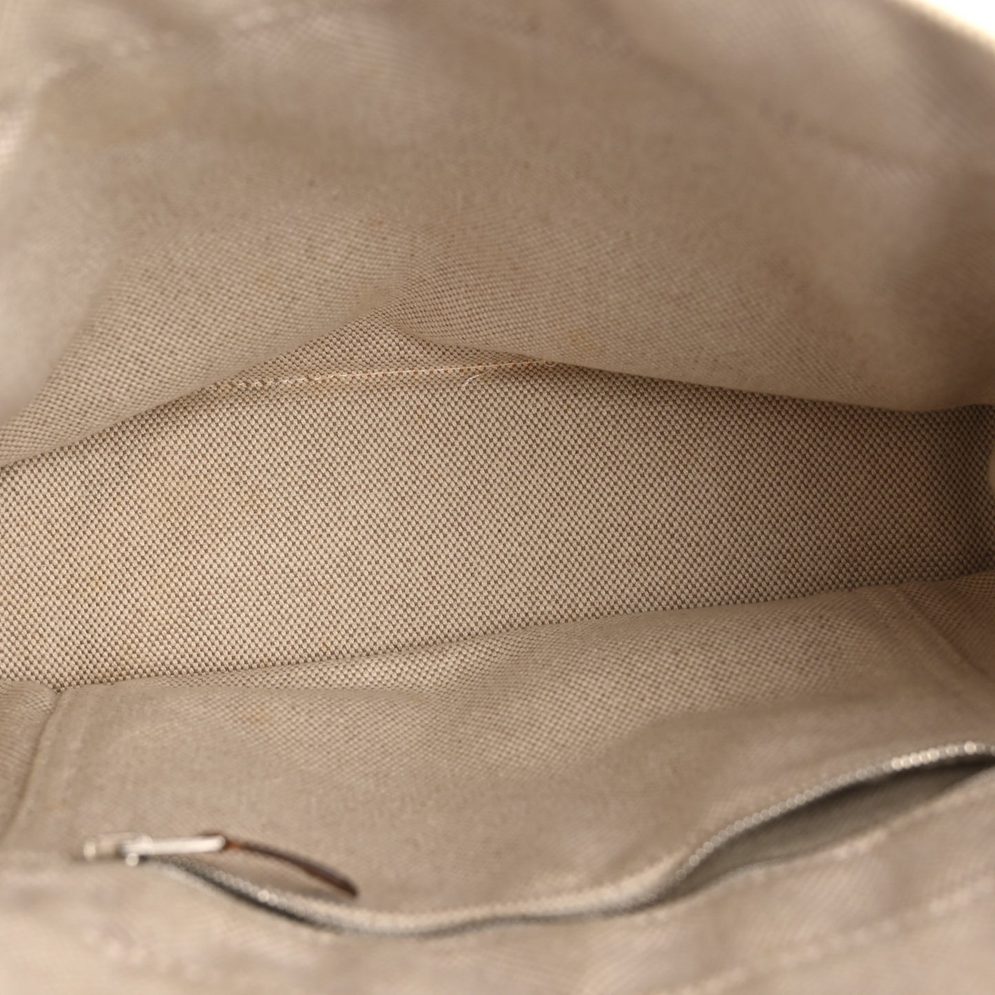 Toile Taurillon Clemence Sac Harnais Tote PM Beige Gold