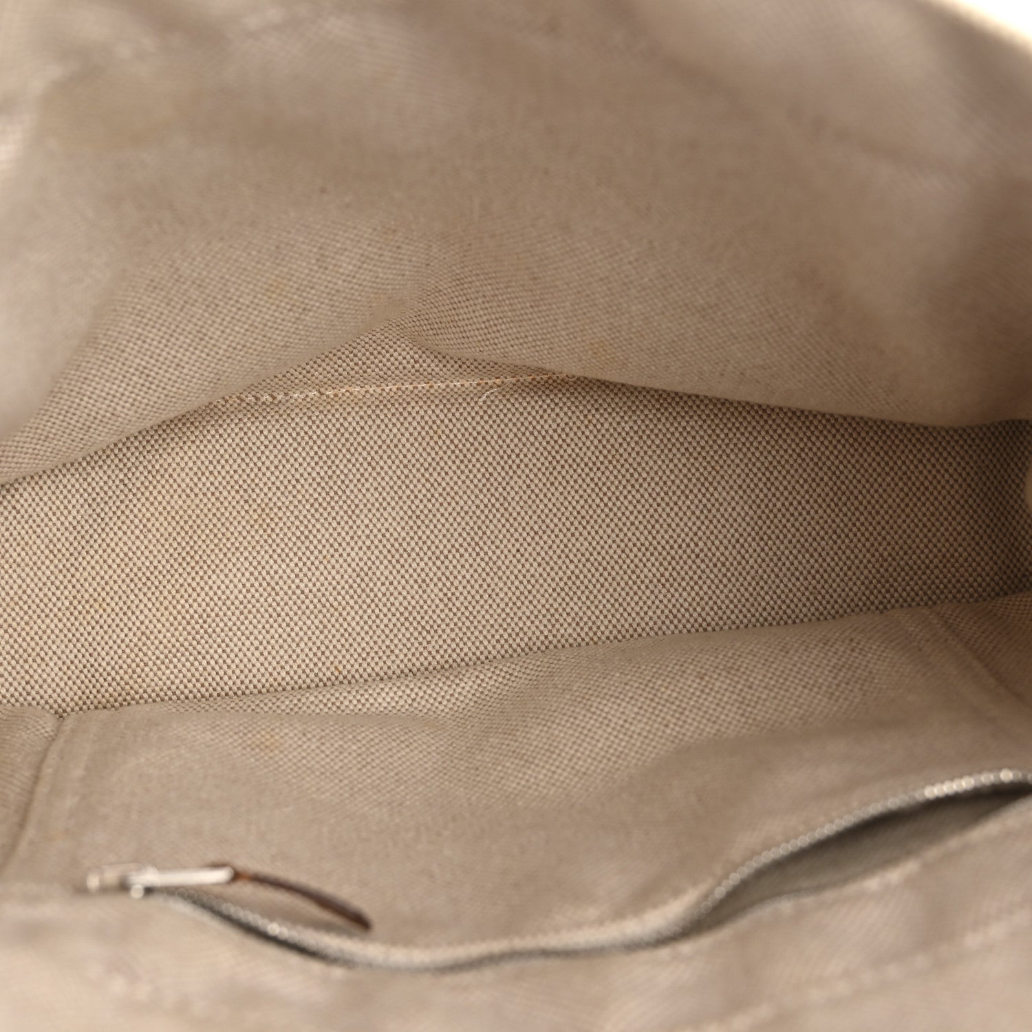 Hermes Toile Taurillon Clemence Sac Harnais Tote PM Beige Gold 5 of 13