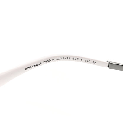 Chanel Acetate Butterfly Winter Pearl Sunglasses 5339-H White 6 of 8