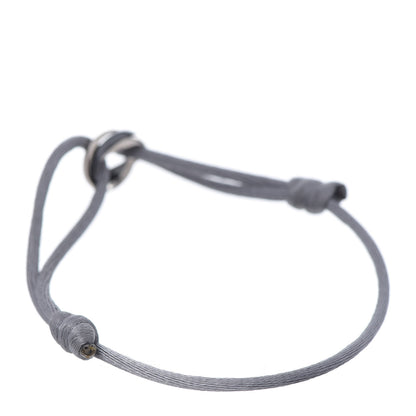 Cartier 18K White Gold Ceramic Trinity Cord Bracelet Grey 3 of 7