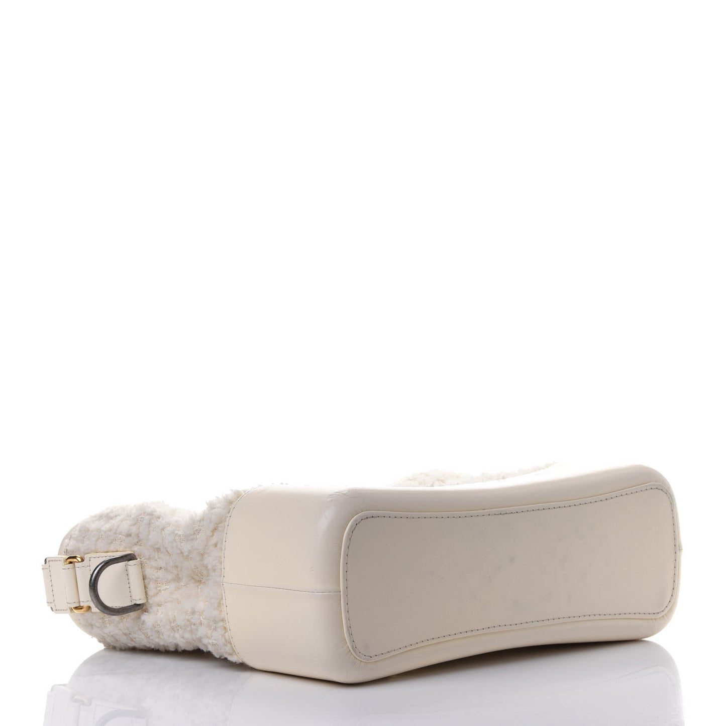 Tweed Calfskin Medium Gabrielle Hobo Ivory