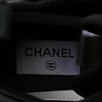 Chanel Velvet Calfskin Mixed Fibers CC Sneakers 42 Black 6 of 9