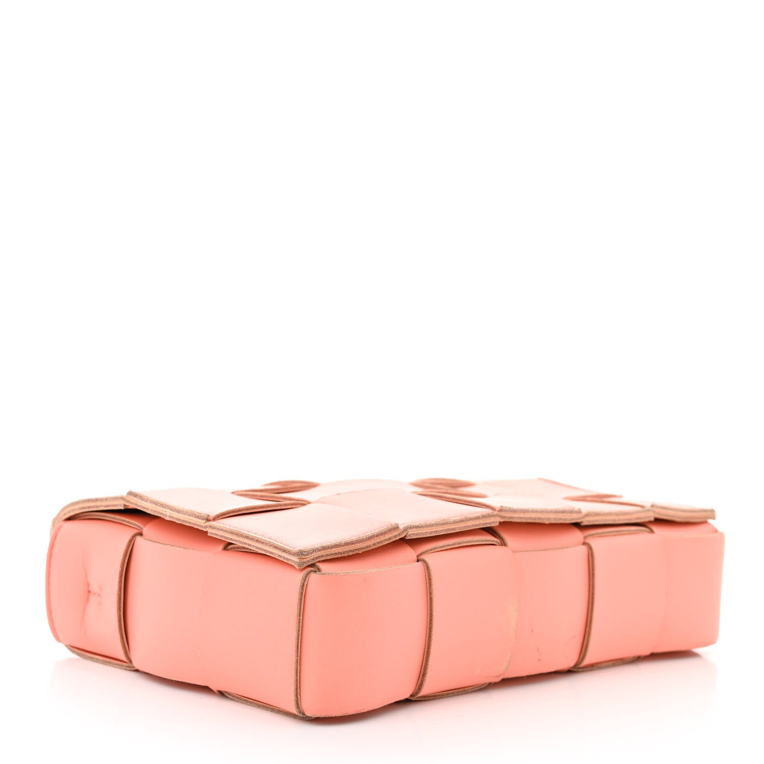 Bottega Veneta Nappa Maxi Intreccio Cassette Bag Peach 4 of 13