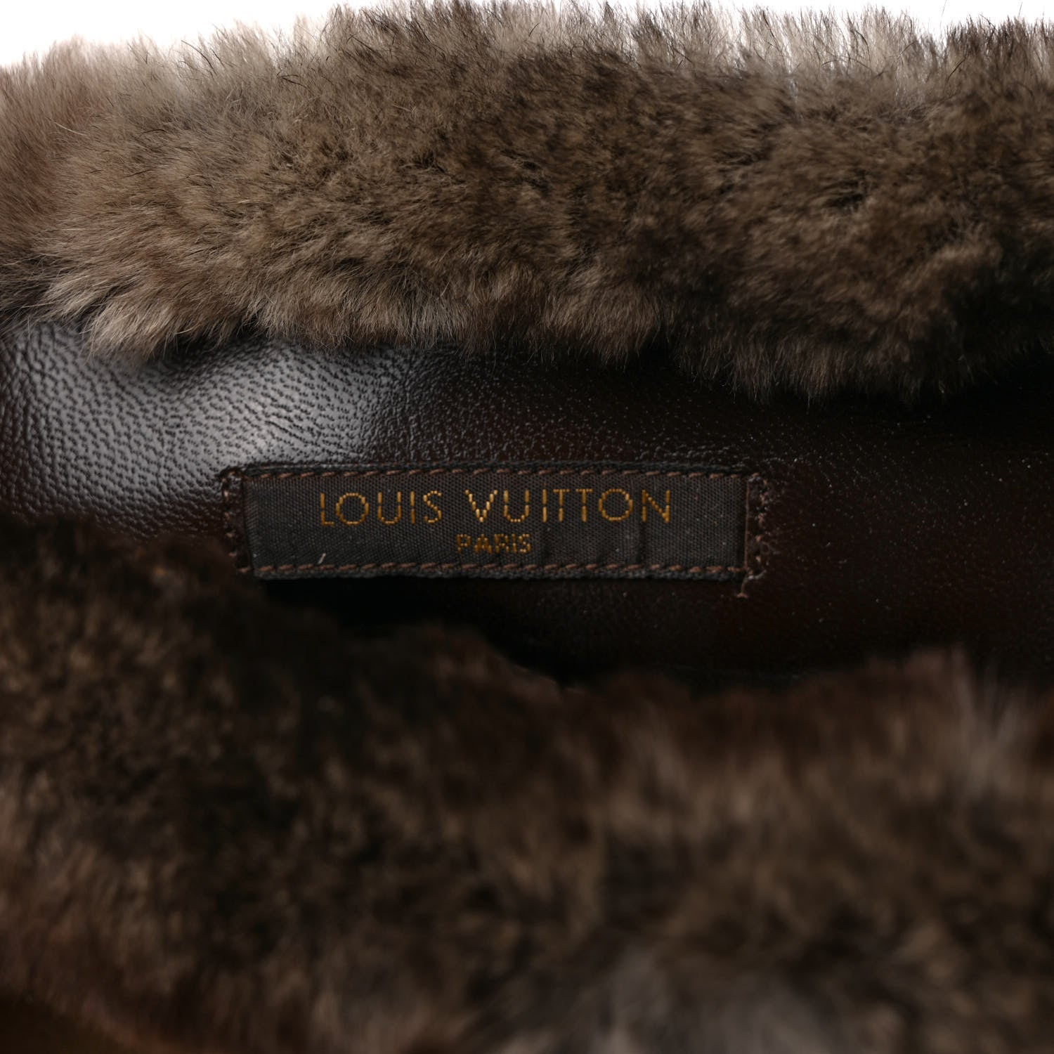 Louis Vuitton Suede Rabbit Fur Glacier Wedge High Boots 40 Beige 7 of 7