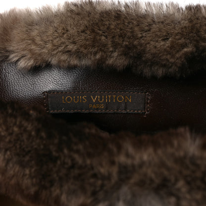 Louis Vuitton Suede Rabbit Fur Glacier Wedge High Boots 40 Beige 7 of 7