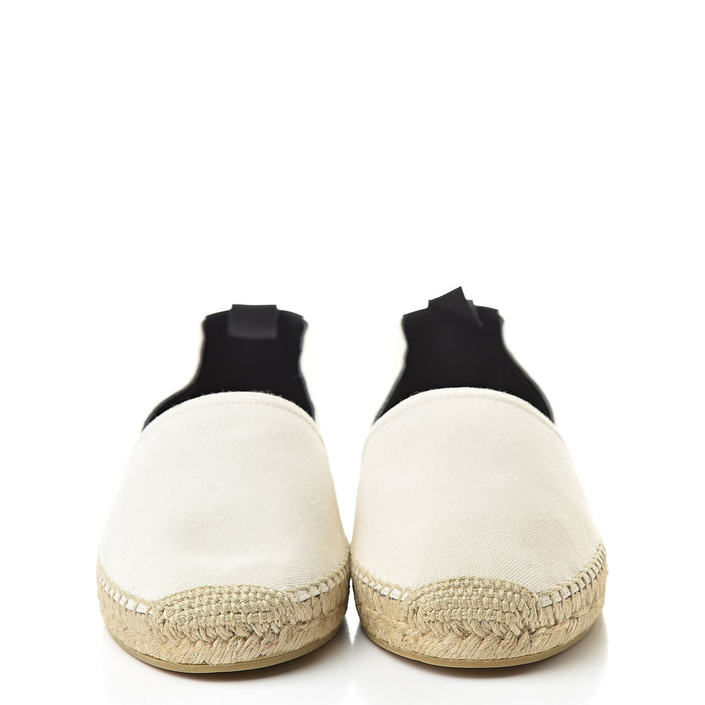 Canvas Nappa Elba Light Logo Embroidered Espadrilles 39 Panna