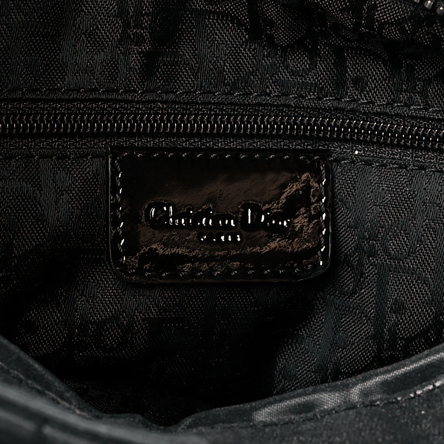 Christian Dior Coated Canvas Patent Cannage Medium Lady Dior Black 5 of 13