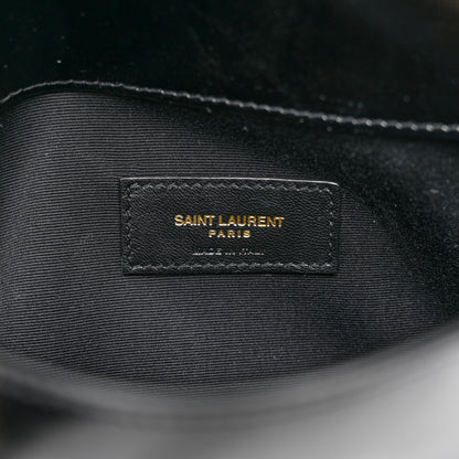 Saint Laurent Smooth Shiny Calfskin Monogram Uptown Pouch Black 6 of 8