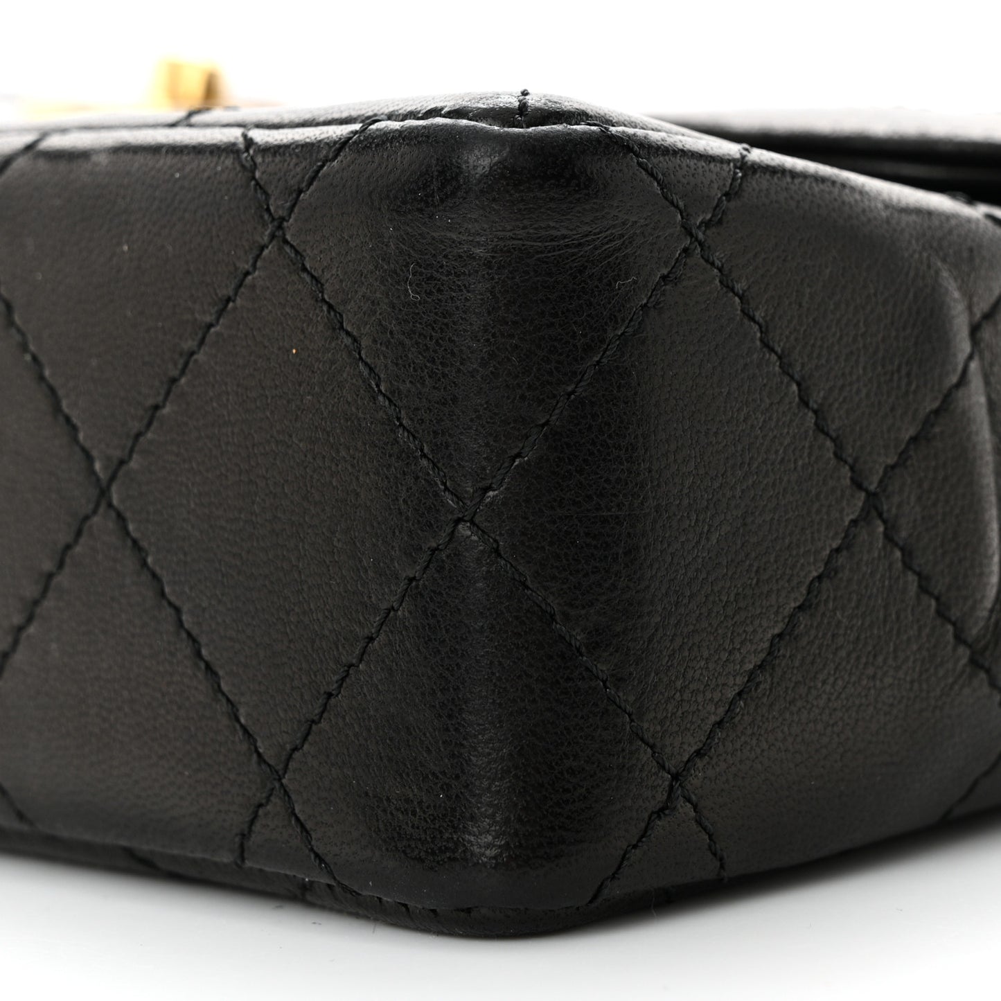 Lambskin Quilted Small Double Flap Bag Black
