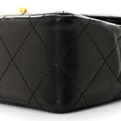 Chanel Lambskin Quilted Small Double Flap Bag Black 10 of 12