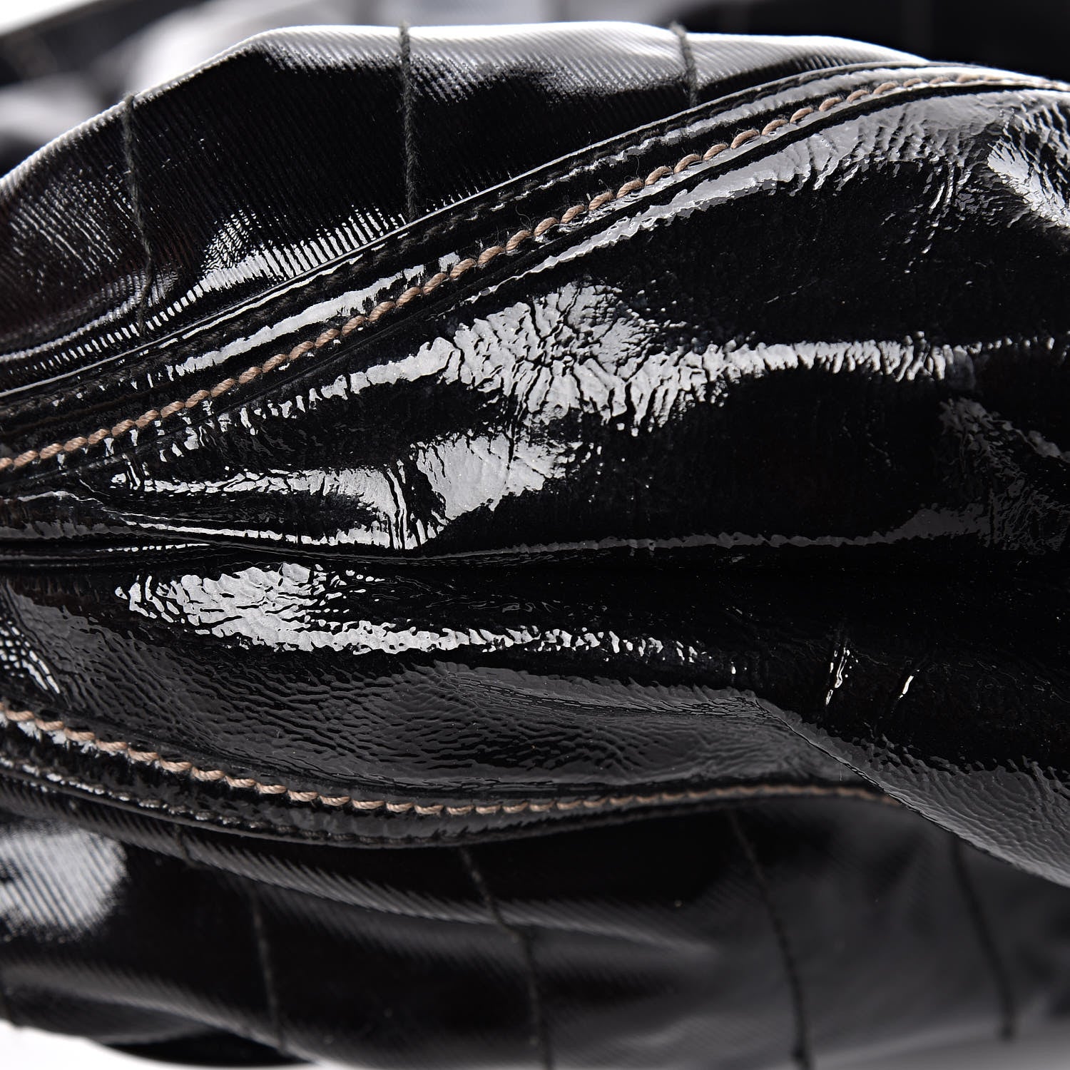 Gucci Patent Calfskin Medium Snow Glam Hobo Black 13 of 16