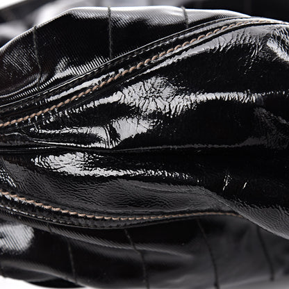 Gucci Patent Calfskin Medium Snow Glam Hobo Black 13 of 16