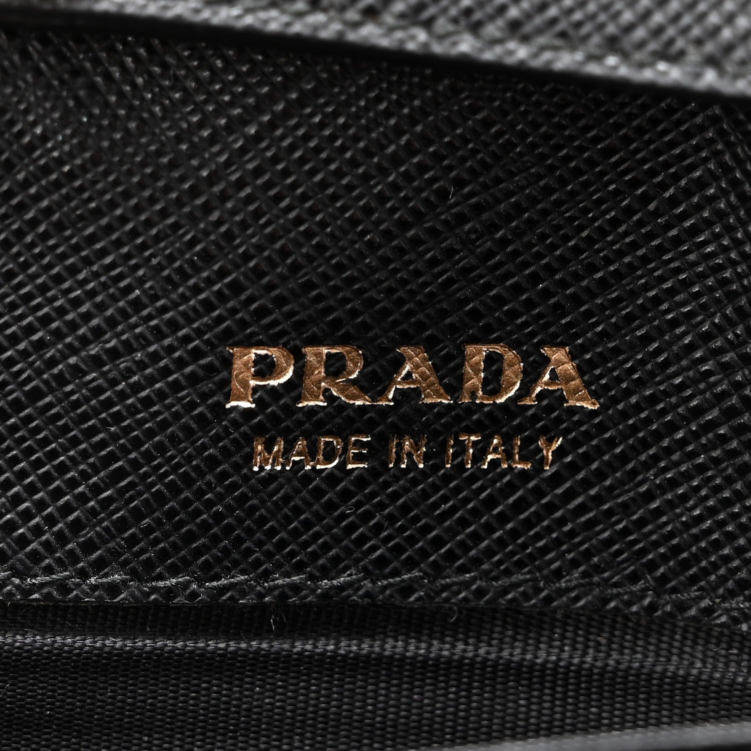 Prada Saffiano Metal Oro Chain Wallet Black 6 of 10