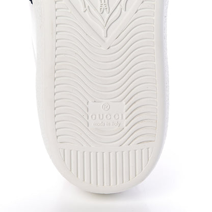Gucci Calfskin Ayers Web Tiger Embroidered Mens Ace Sneakers 10.5 White 6 of 11