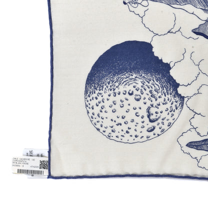 Hermes Cashmere Silk Cosmographia Universalis Shawl 140 White Encre 4 of 4