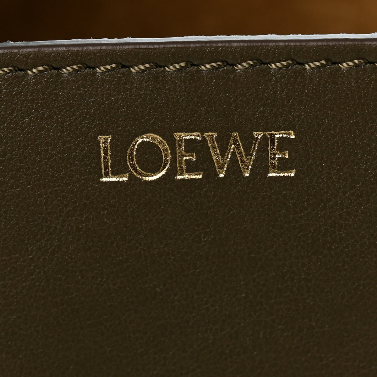 Loewe Shiny Calfskin Mini Puzzle Fold Tote Dark Khaki 6 of 11