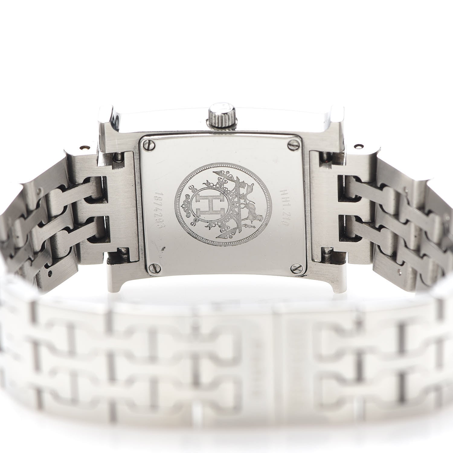 Hermes Stainless Steel 21mm Heure H Hour Watch Light Blue 4 of 6