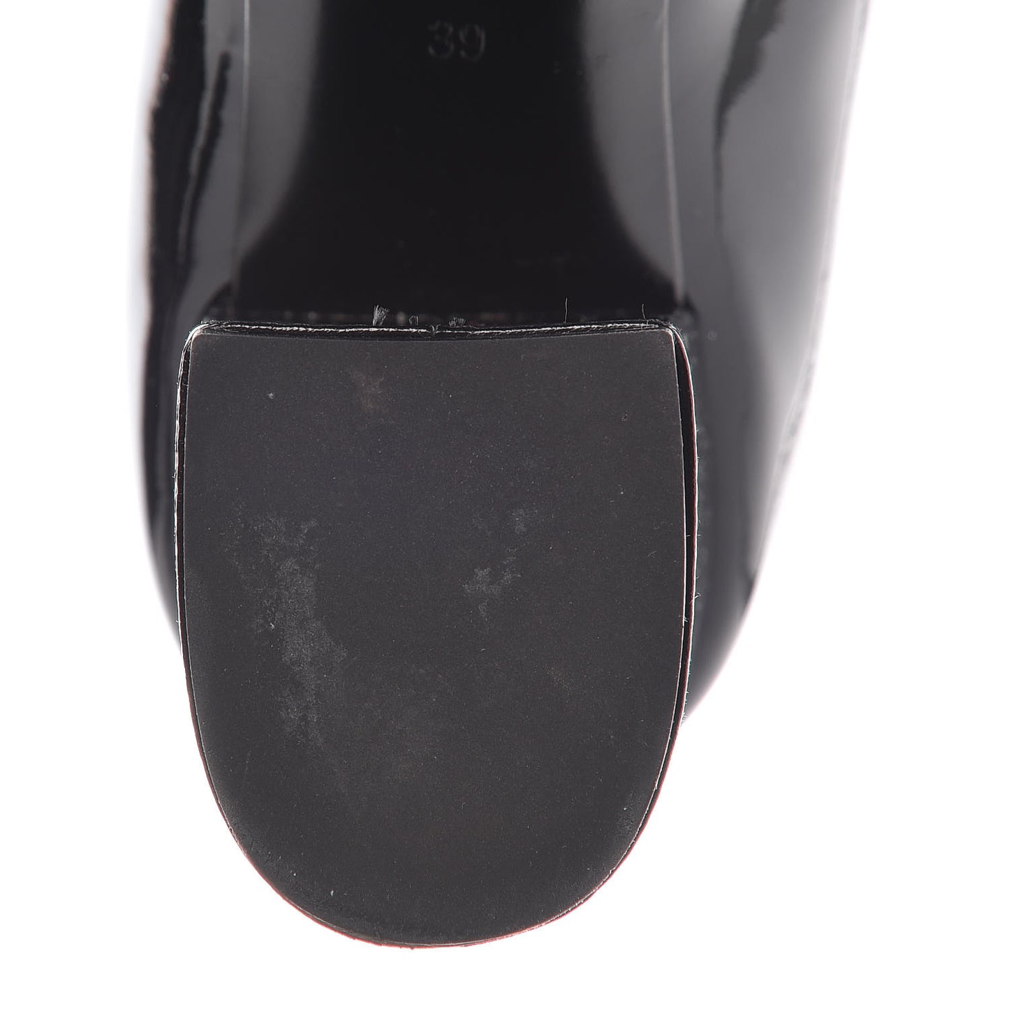 Patent Calfskin Mary Jane Pumps 39 Black