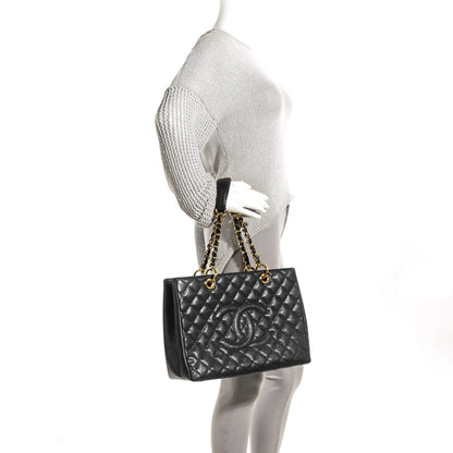 Chanel Caviar Quilted Grand Shopping Tote GST Black 2 of 7