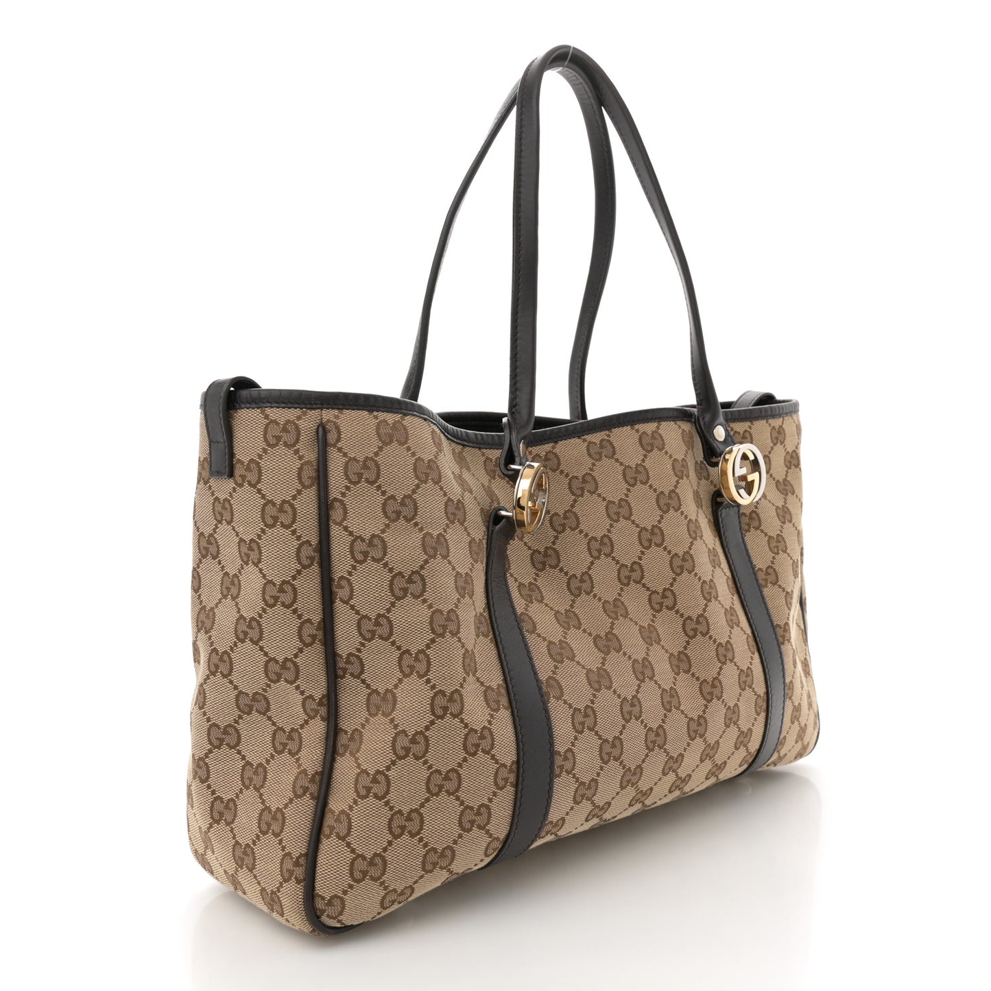Monogram Medium Twins Tote Dark Brown