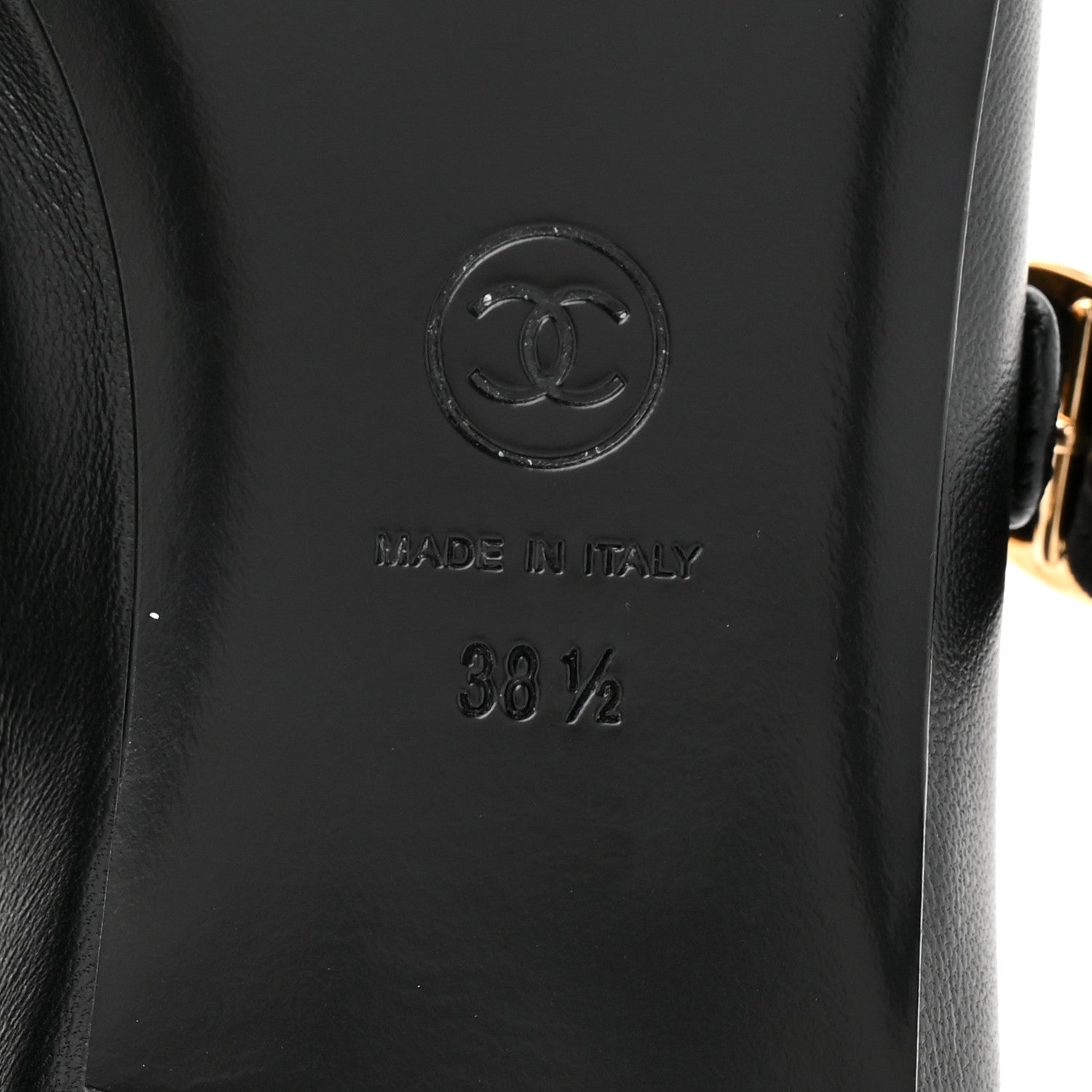 Chanel Lambskin Mary Jane Flats 38.5 Black 7 of 10