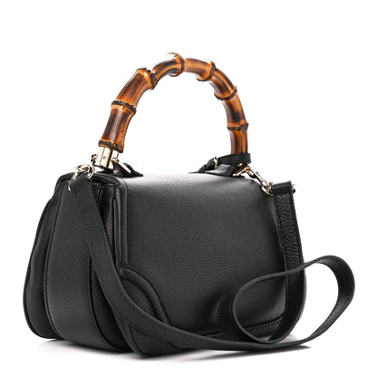 Gucci Calfskin Medium New Bamboo Top Handle Bag Black 4 of 15