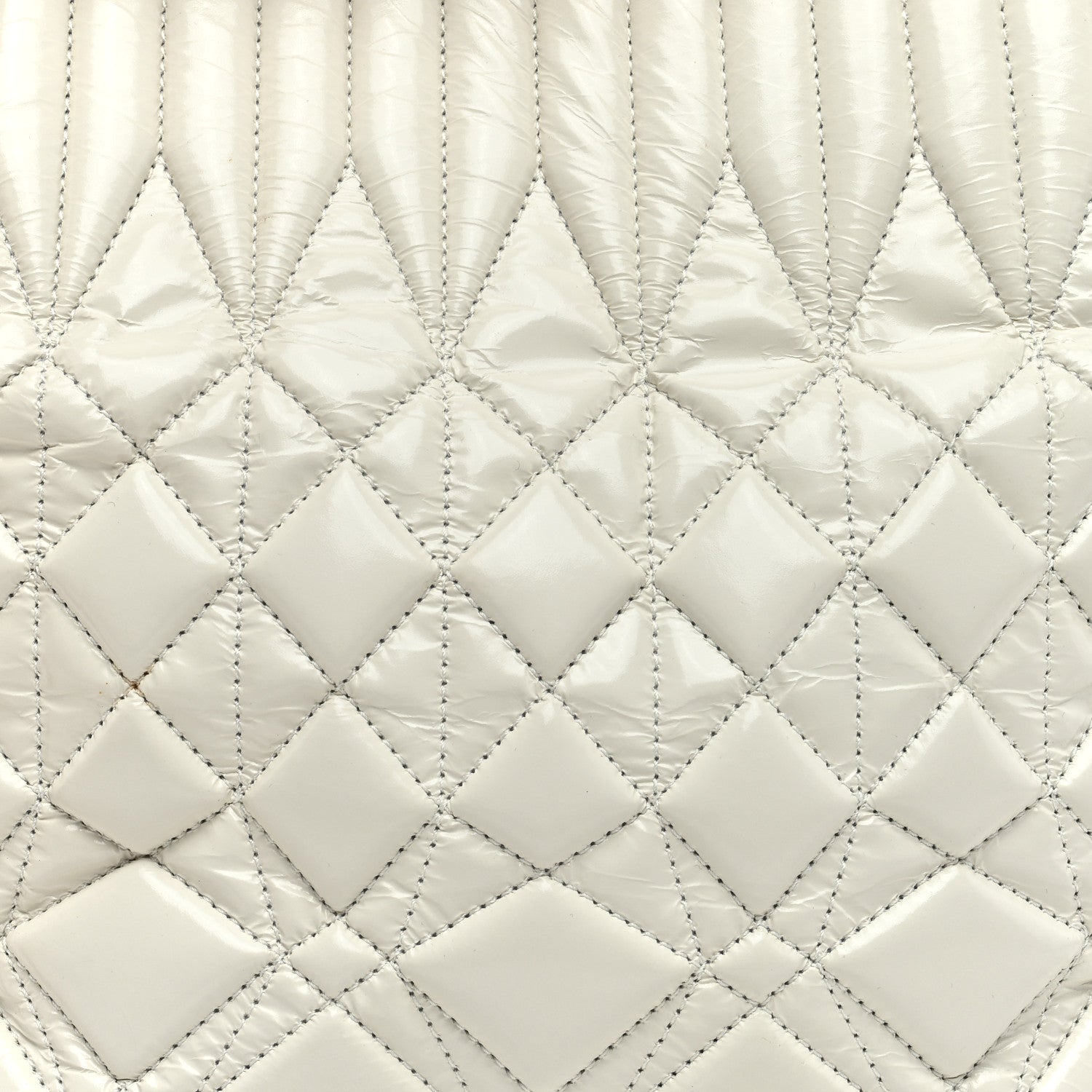 Chanel Glazed Calfskin Quilted State Of The Art Hobo White 7 of 9