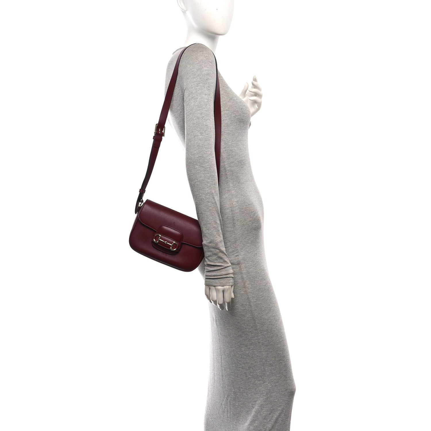 Gucci Arabella Calfskin Horsebit 1955 Shoulder Bag Rosso Ancora 2 of 13