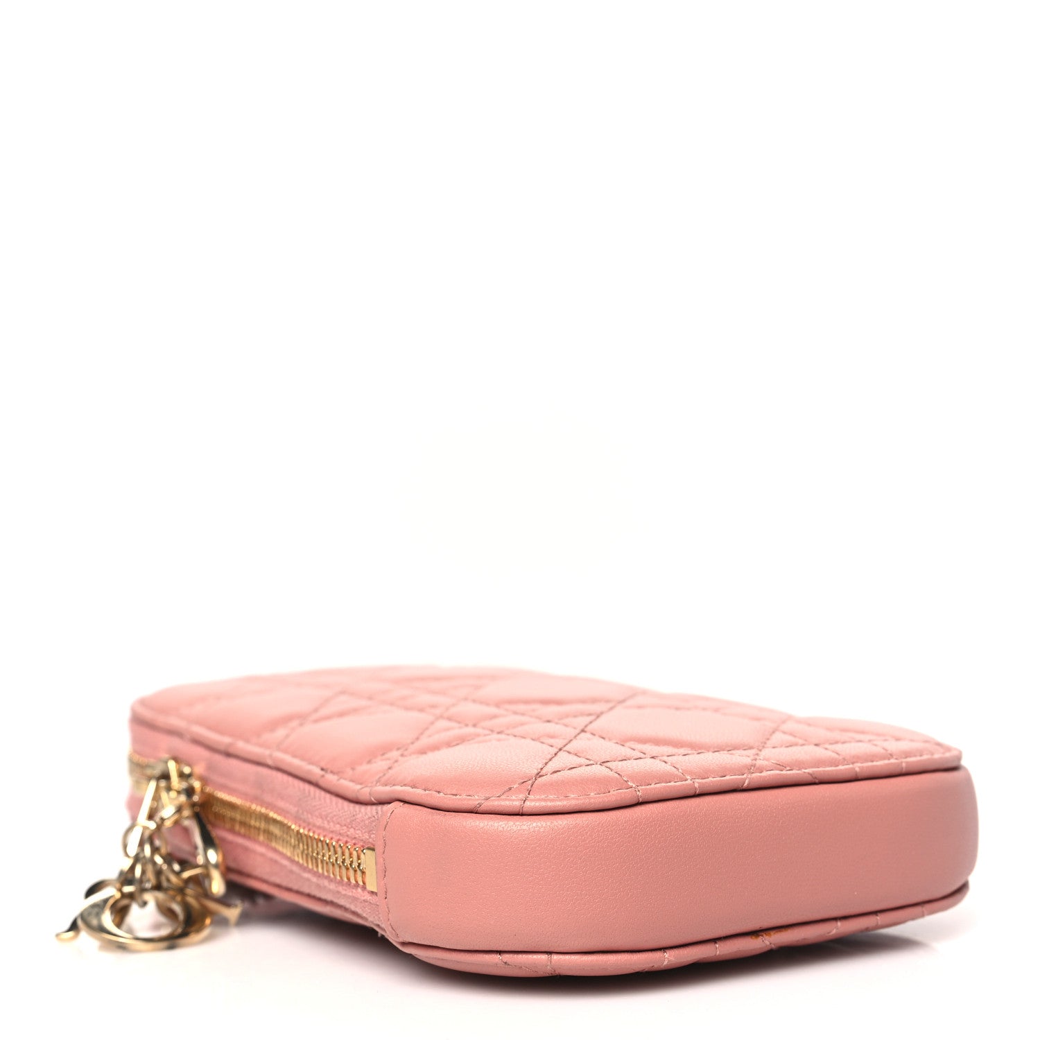 Christian Dior Lambskin Cannage Lady Dior Phone Holder Deep Nude 4 of 10