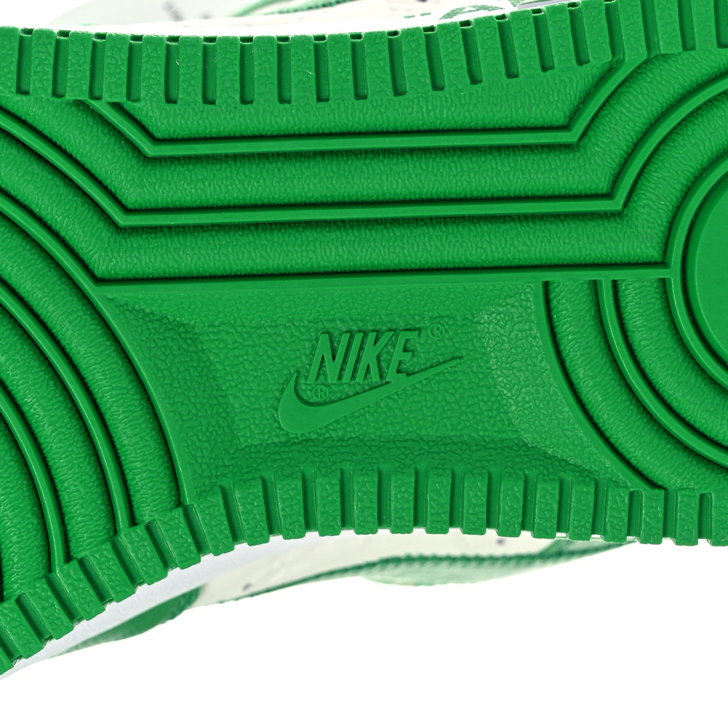 X NIKE AIR FORCE 1 Calfskin Monogram Mens Low Top Sneakers 8.5 Green