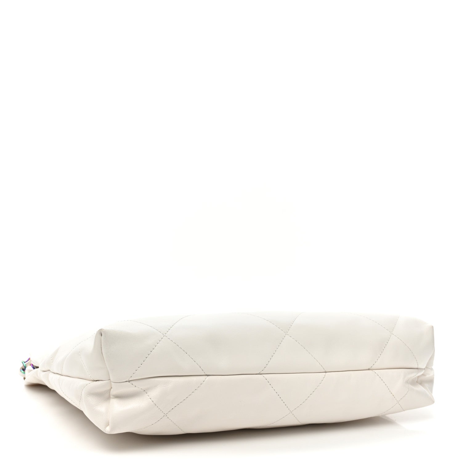 Chanel Shiny Calfskin Quilted Small Rainbow Chanel 22 White 5 of 15