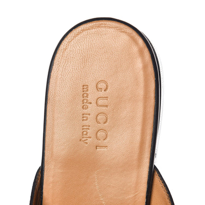 Gucci Calfskin Tiger Embroidered Mens Princetown Slippers 12 Black 7 of 10