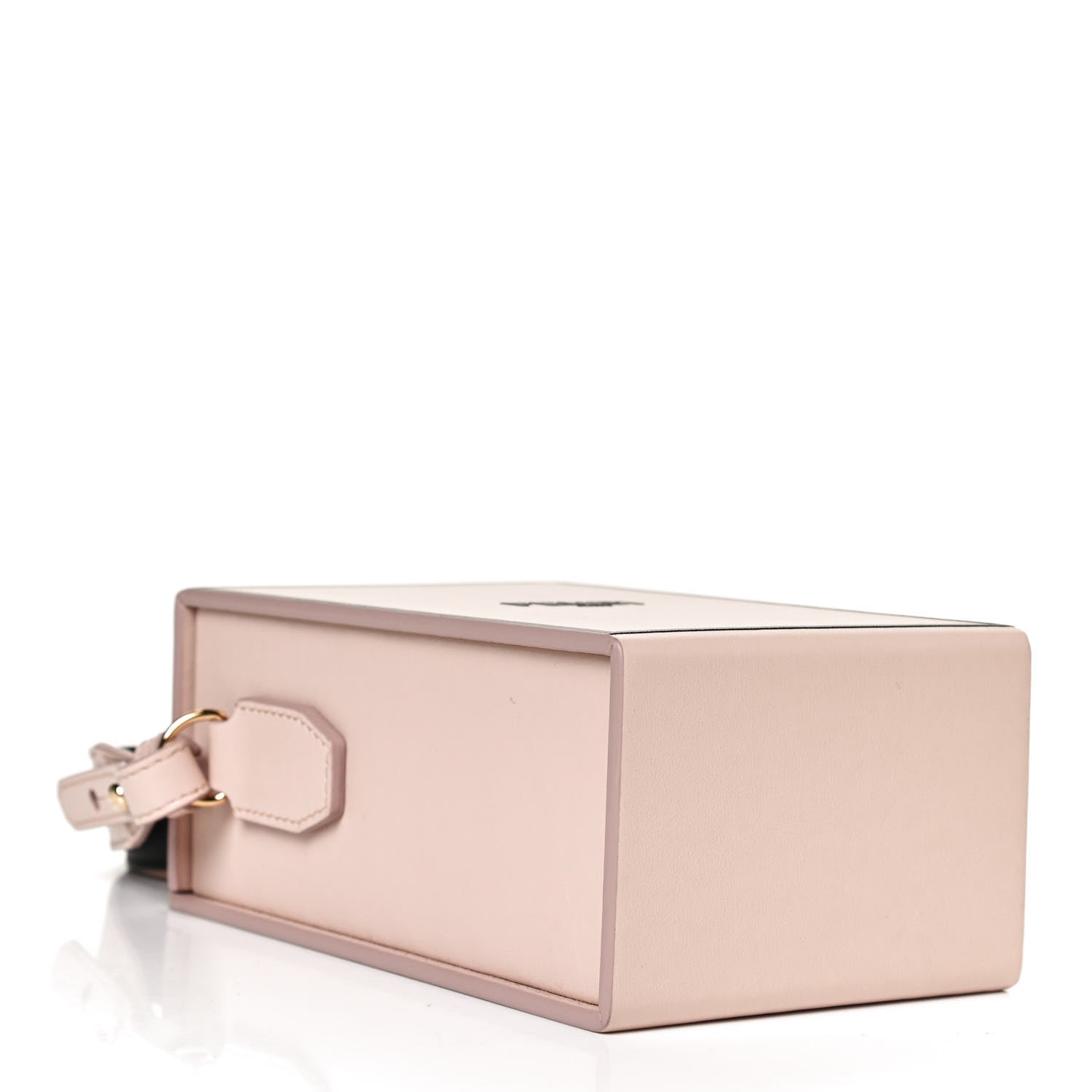 Fendi Vitello Fluffy Logo Vertical Box Rosa Quarzo Black 4 of 11