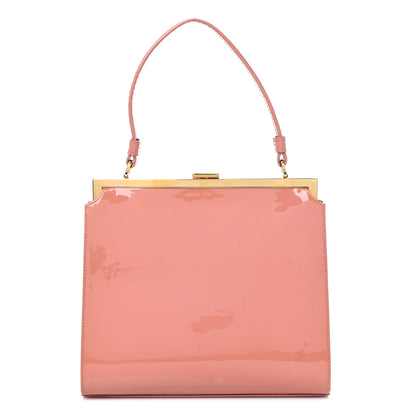 Mansur Gavriel Patent Calfskin Elegant Top Handle Bag Blush 1 of 8