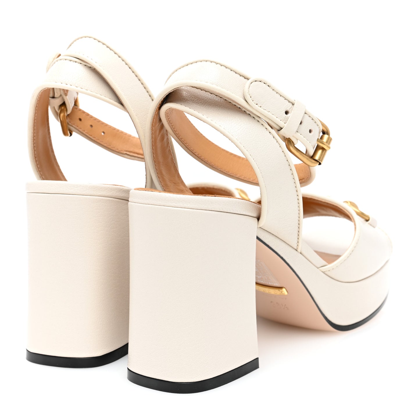 Quentin Granada Kid Horsebit 25/60mm Platform Sandals 36.5 Mystic White