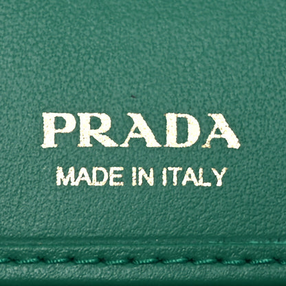 Prada Saffiano Small Triangle Wallet Mango 8 of 9