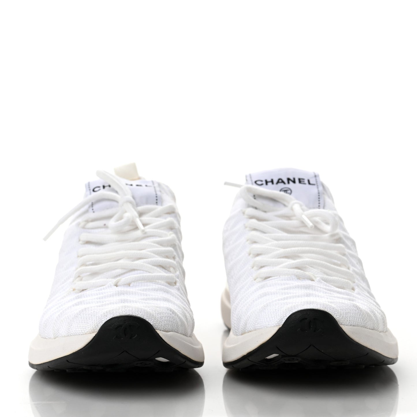 Fabric Logo Sneakers 38 White