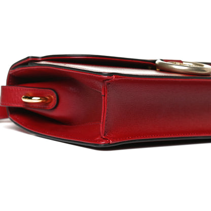 Gucci Textured Calfskin Small Torchon GG Ring Shoulder Bag New Cherry Red 9 of 14