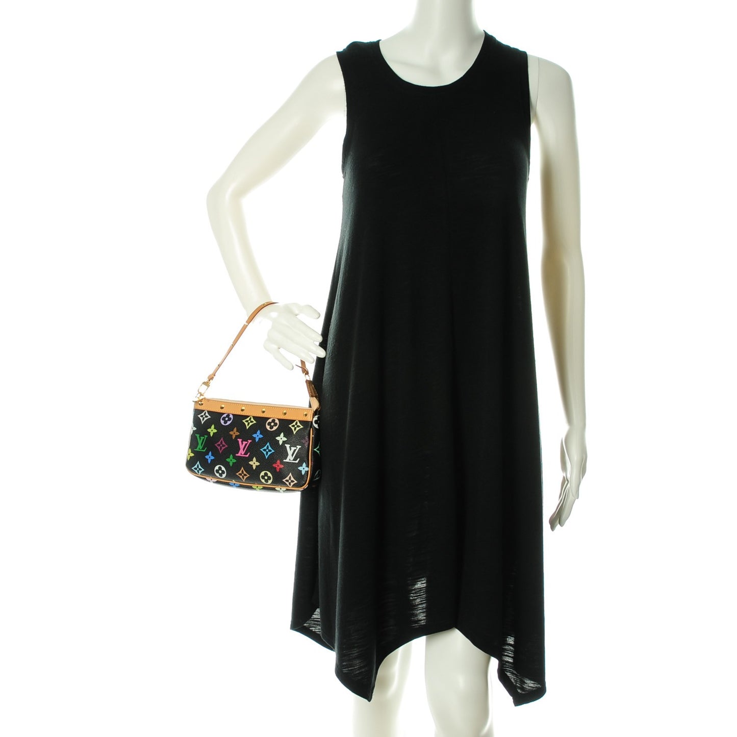 Monogram Multicolor Pochette Accessories Black
