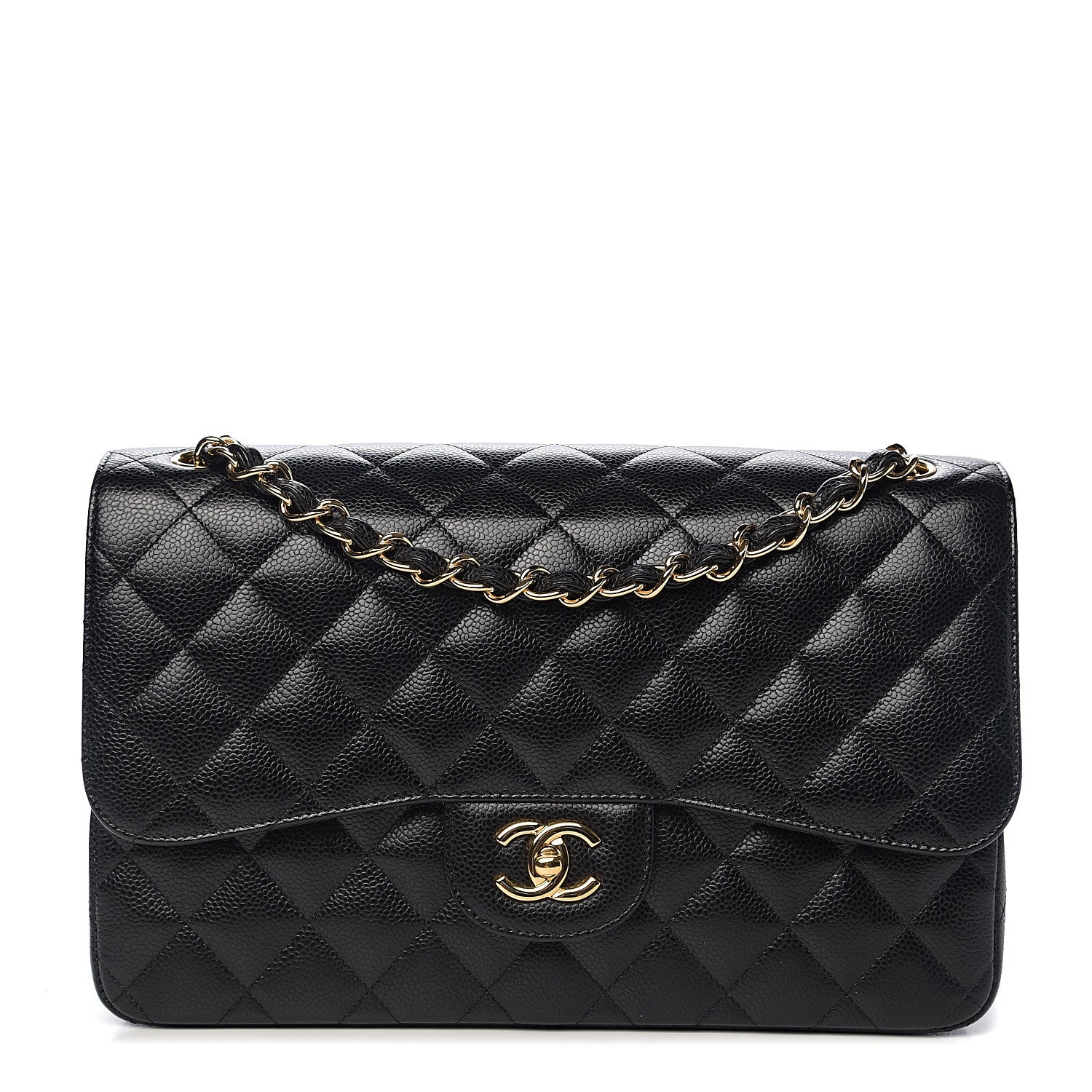 Chanel Caviar Quilted Jumbo Double Flap Black 1 of 11