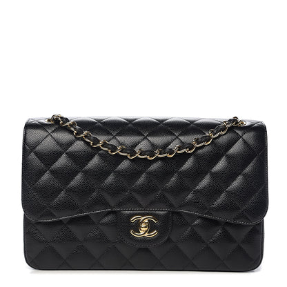 Chanel Caviar Quilted Jumbo Double Flap Black 1 of 11