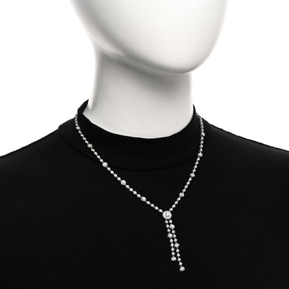 Tiffany Platinum Diamond Circlet Double Drop Necklace 2 of 5