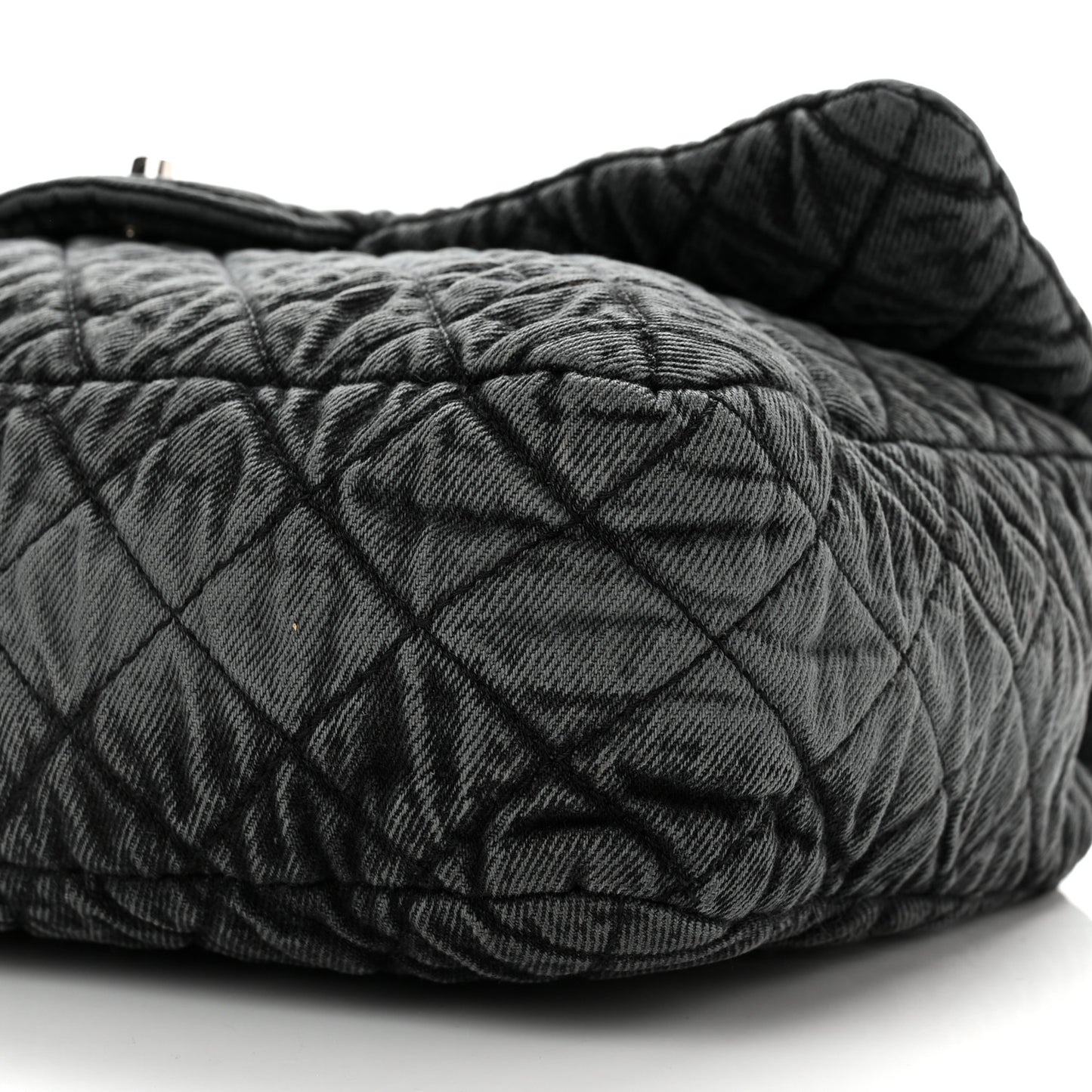Denim Quilted Denimpression Flap Grey Black