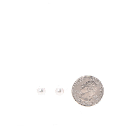 Mikimoto 18K White Gold 6.5-7mm Pearl Stud Earrings 2 of 5